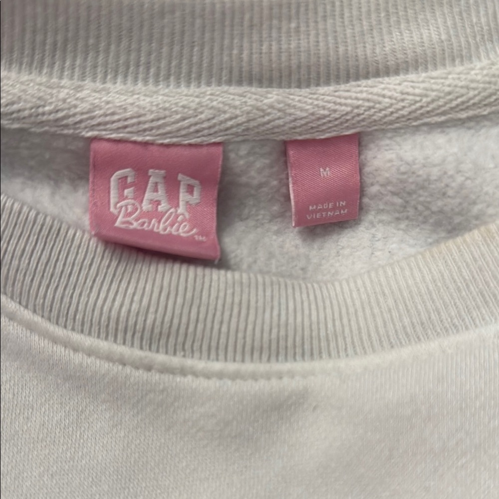 GAP Barbie White Sweatshirt size medium 8/9 - Picture 3 of 13